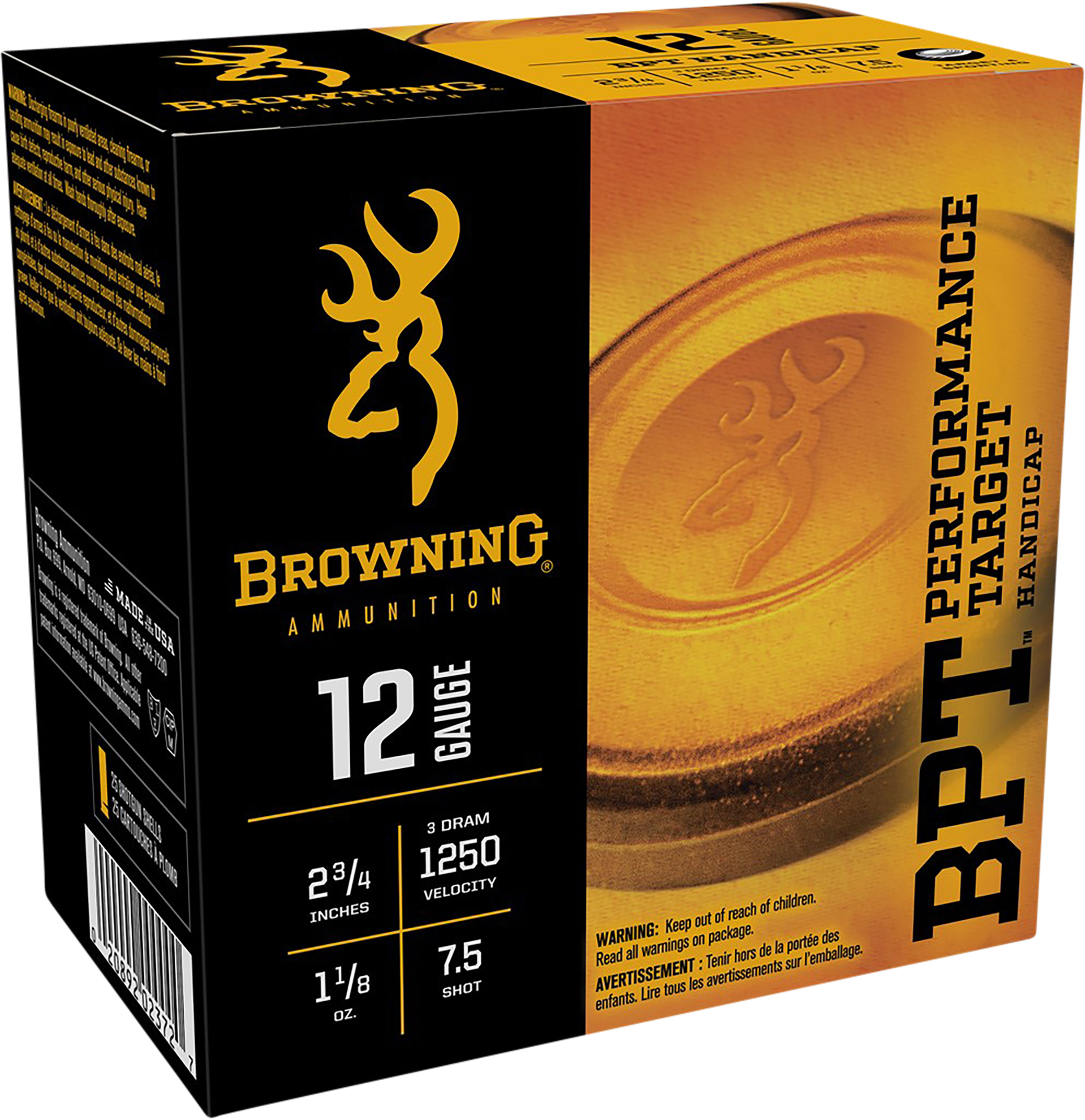 Browning Ammo Bpt Performance Target 12 Gauge 2.75 1 1/8 oz 7.5 Shot B193641227