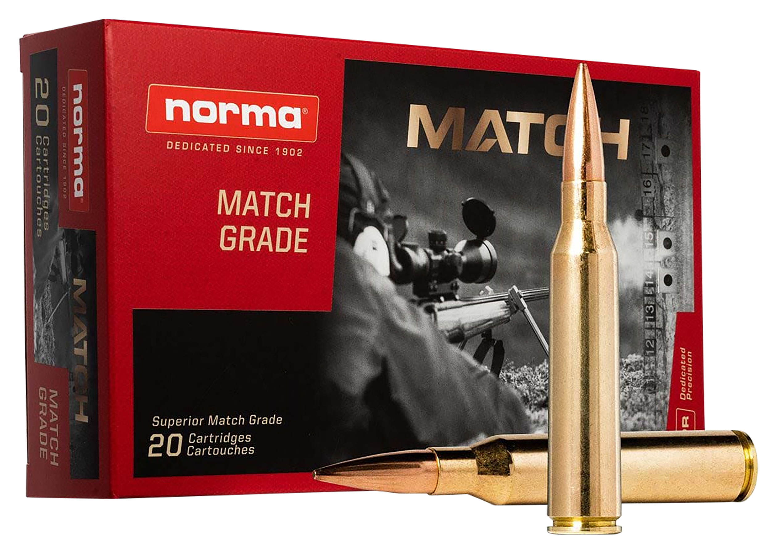 Norma Precision Ammunition Norma Dedicated Precision 338 Norma Mag 300 Gr Sierra HPBT Ammo