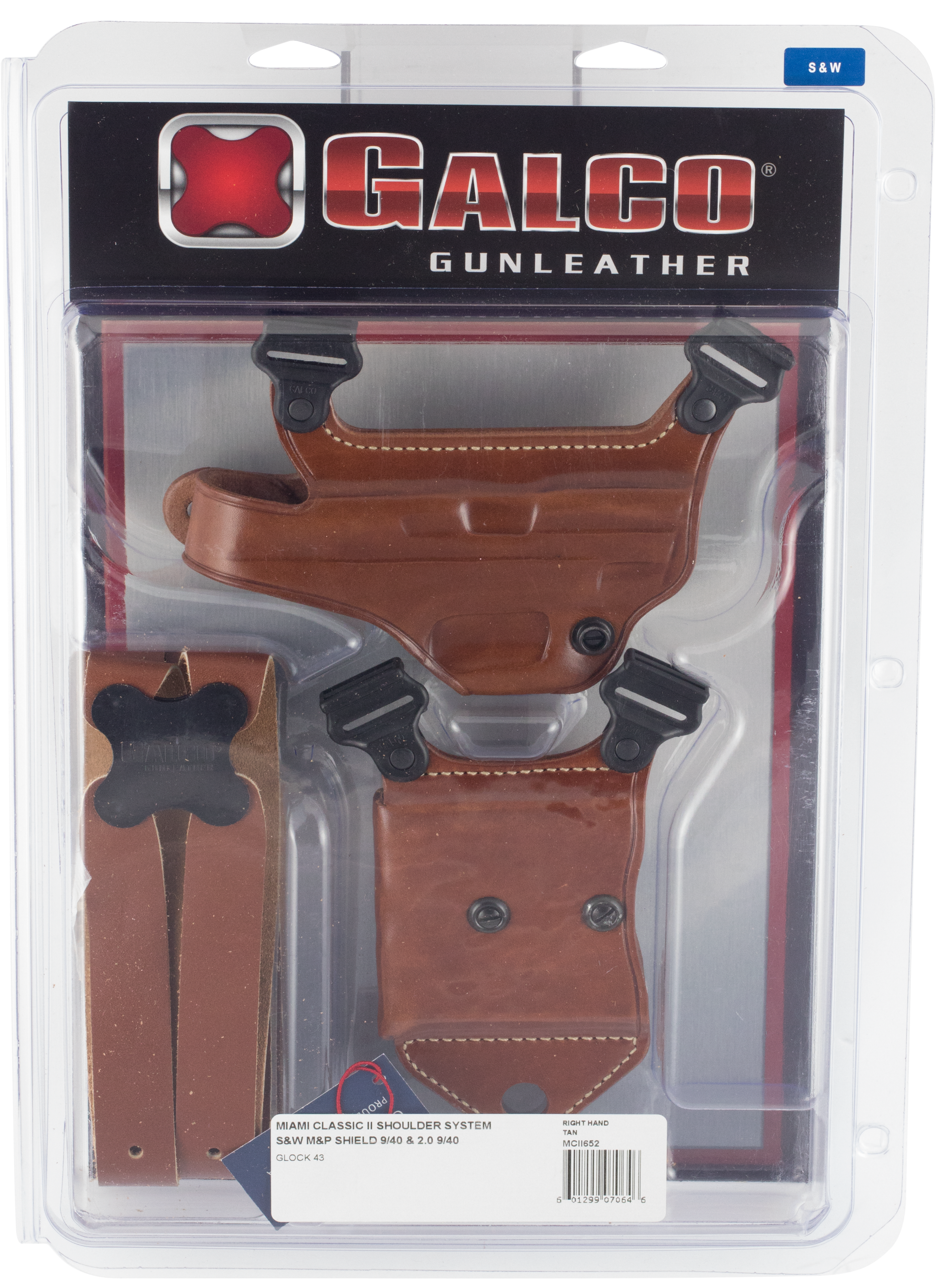 Galco Miami Classic Ii Tan Leather Right Hand Shoulder Holster for