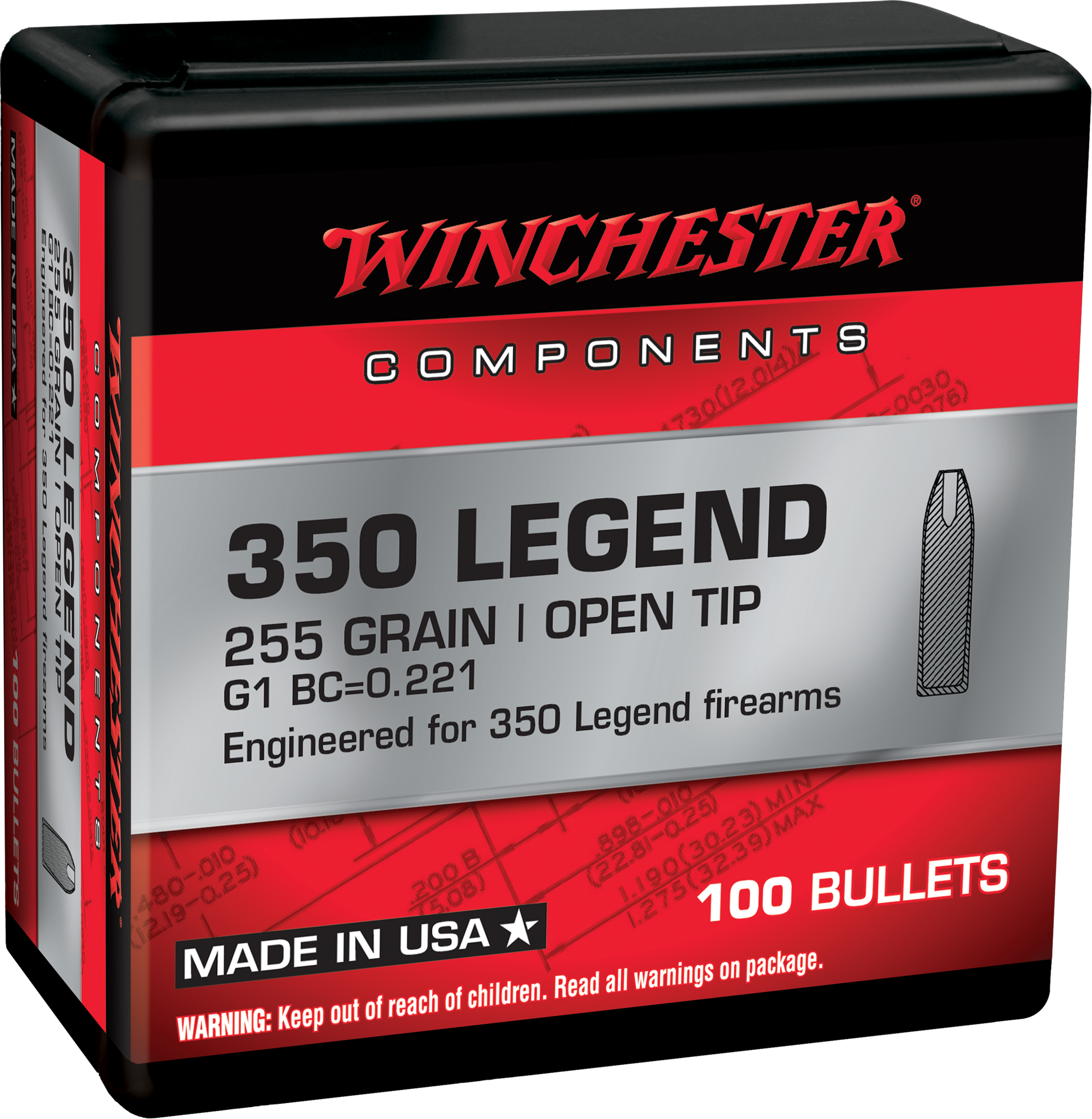 Winchester Winchester 350 Legend 255gr Open Tip Projectile