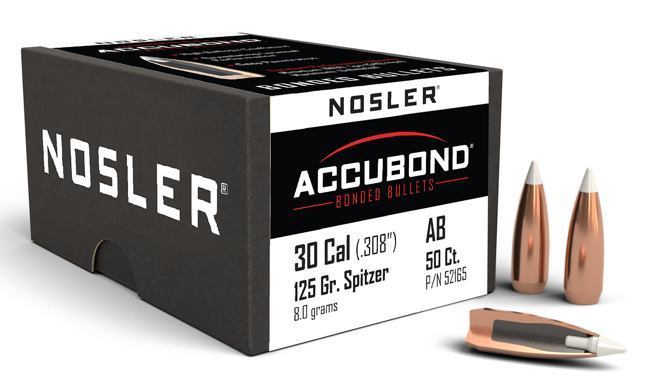 Nosler Nosler AccuBond 30 Caliber 125 Gr Spitzer Point