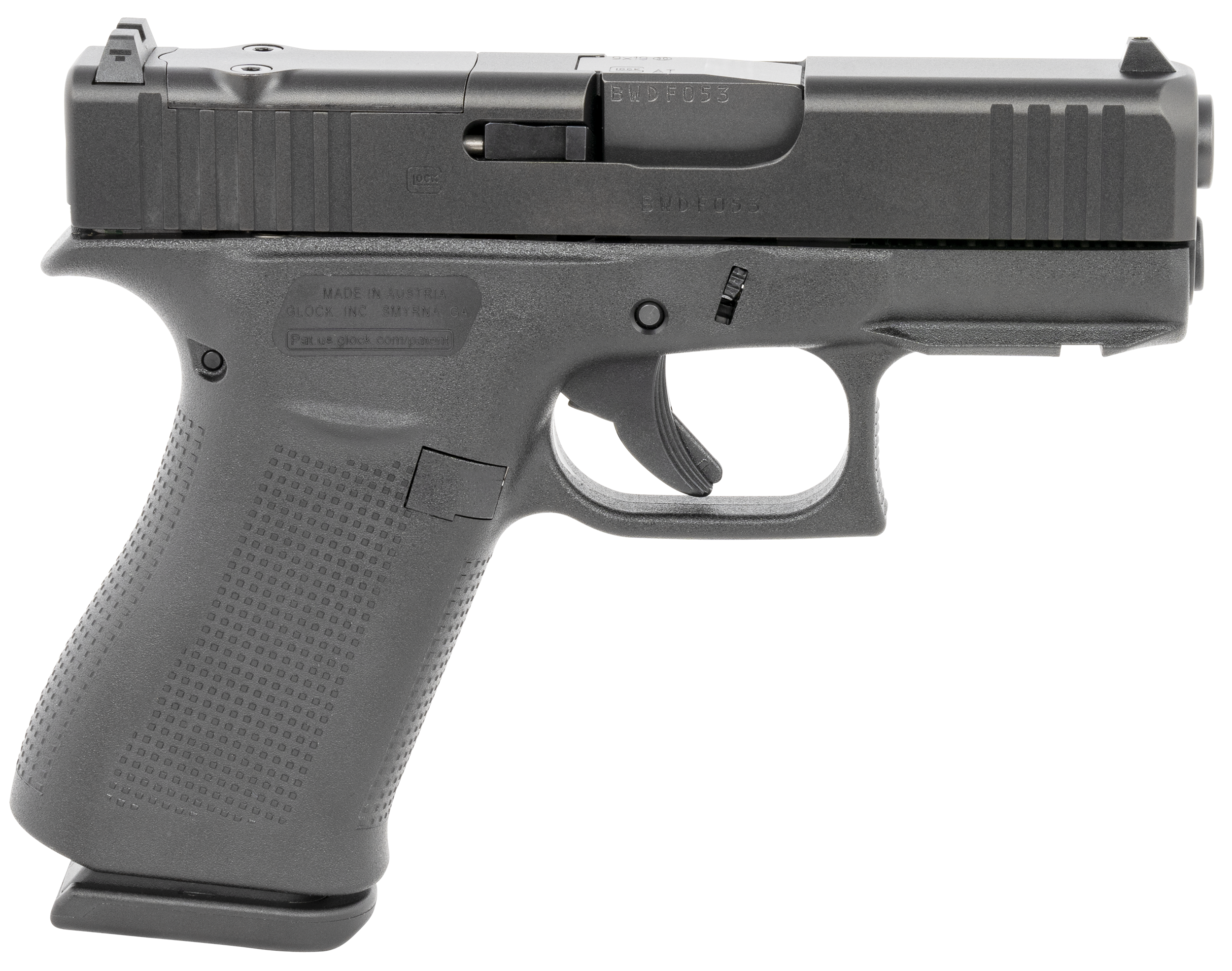 Glock 43X Sub-Compact MOS 9mm 3.41
