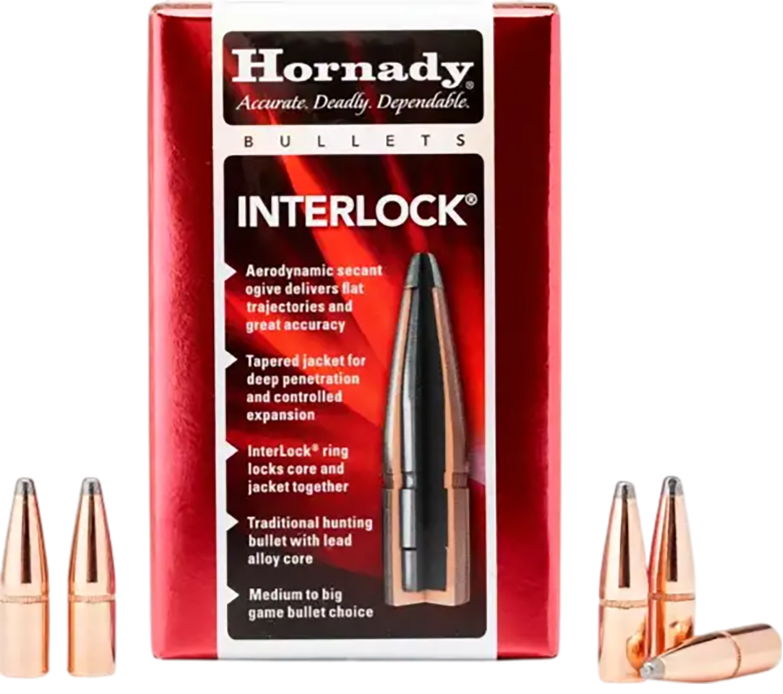 Hornady Hornady 30 Cal 150gr Boat Tail Soft Point Projectiles 100/Box