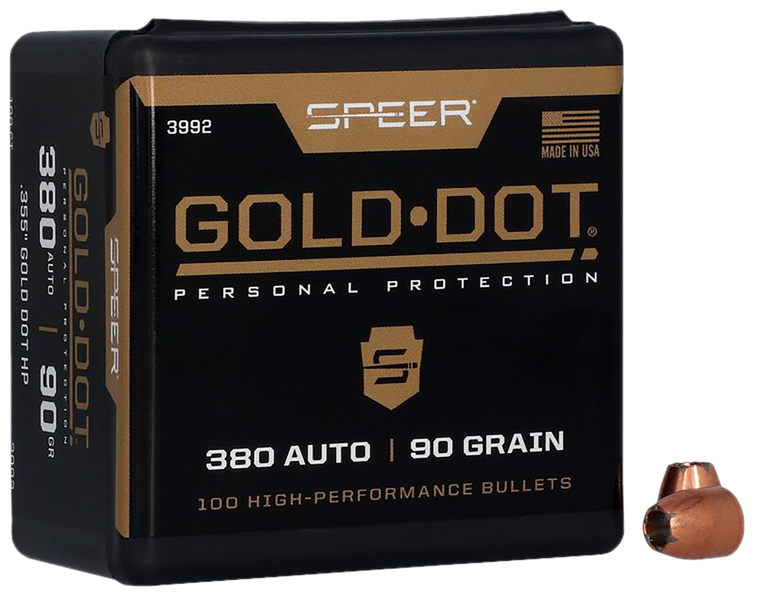 Speer Speer Gold Dot 9mm 90gr Bonded Hollow Point 100ct