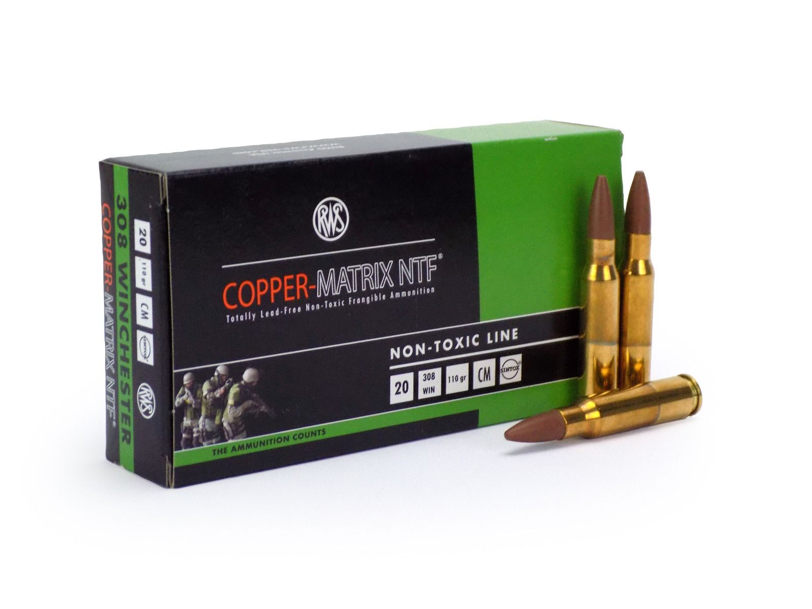 oz.mgmg出品 1000×600×900 Ruag Copper Matrix .308 Win 110 Grain Lead Free Frangible | 308