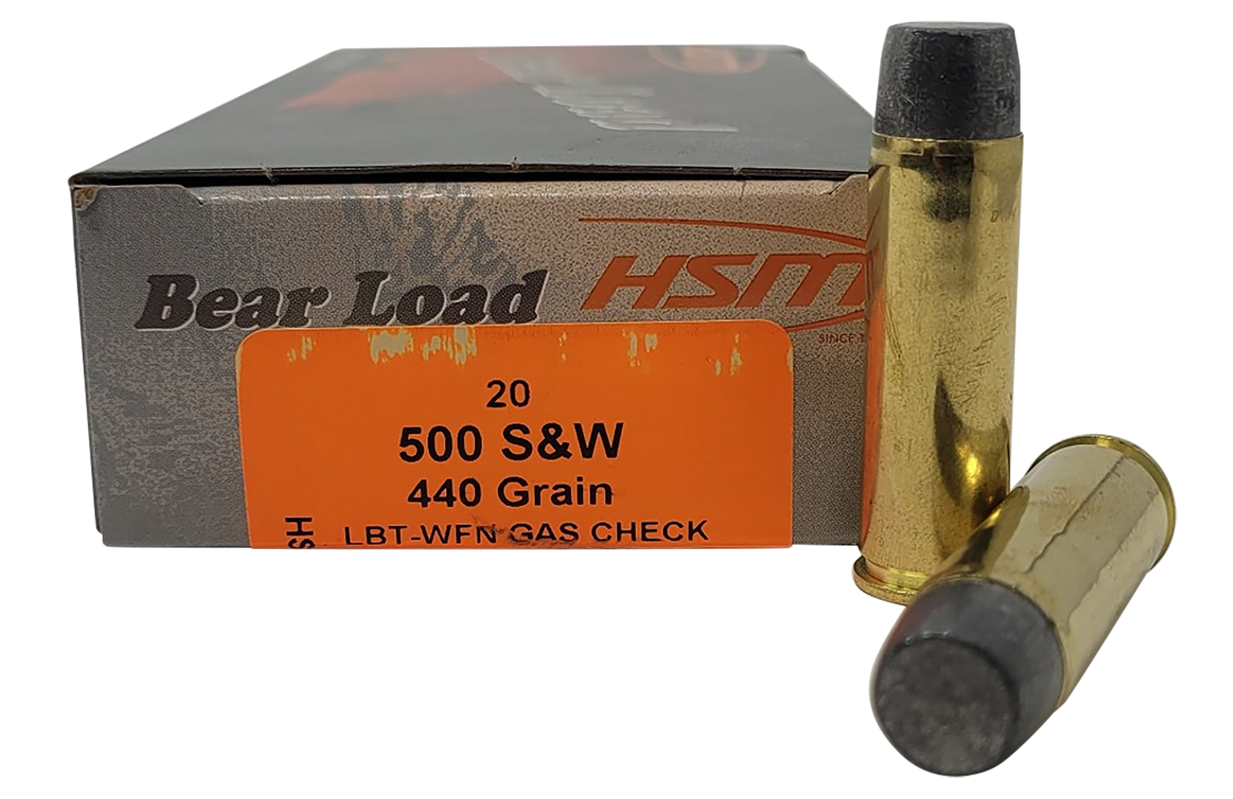 Hsm Hsm Bear Load 500 S&W 440 Gr Wide Flat Nose (Box)
