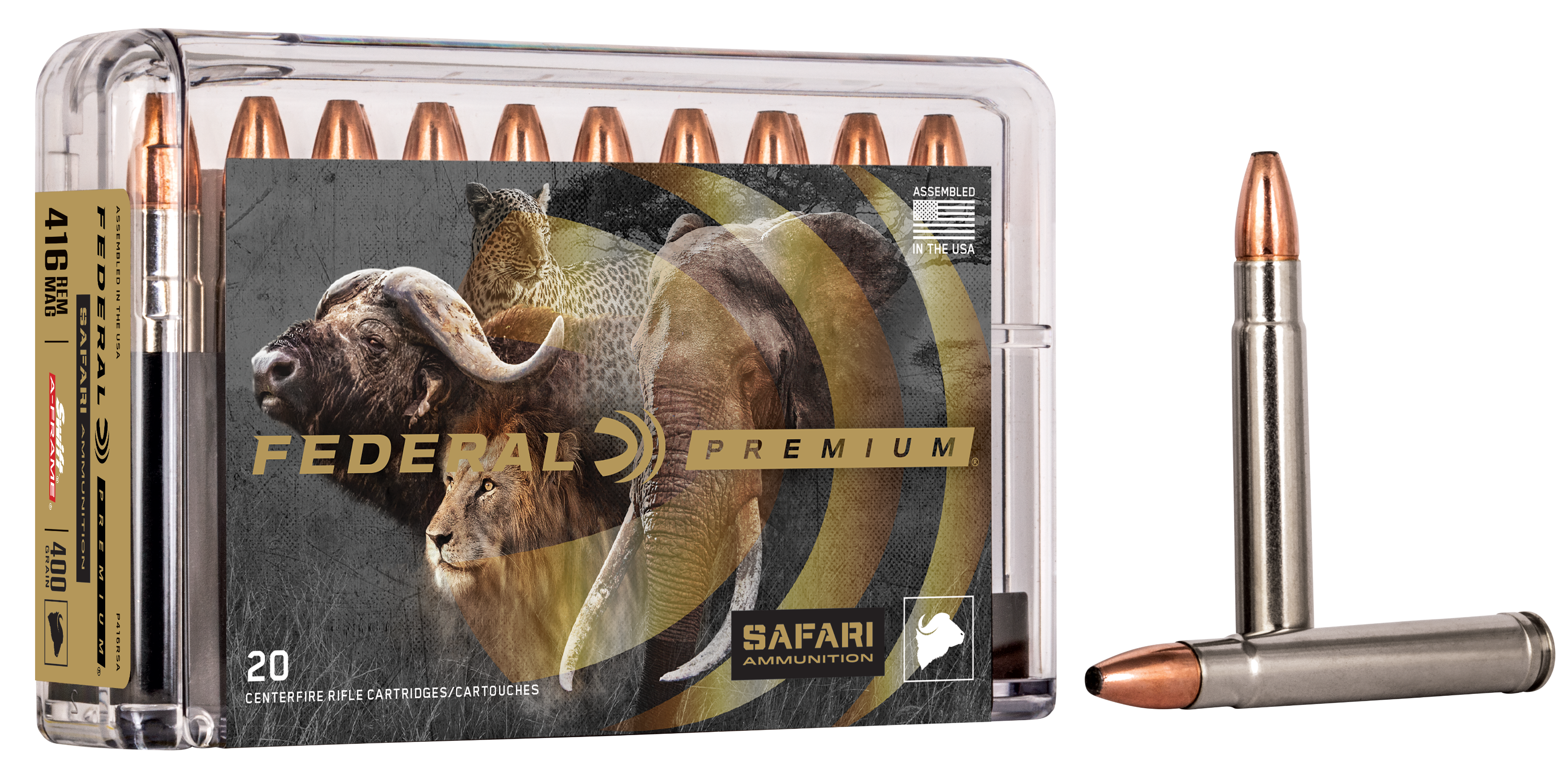 Federal Federal Premium 416 Rem Mag 400 Gr Swift A Frame (Box)