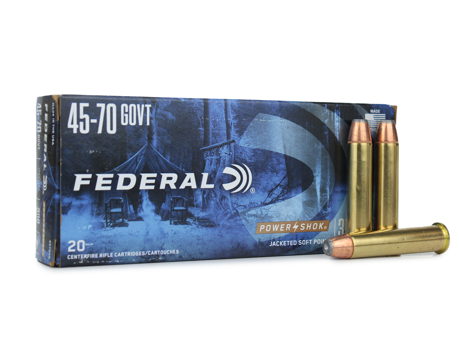 Federal Ammunition Federal Power-Shok .45-70 Govt 300 Gr JSP