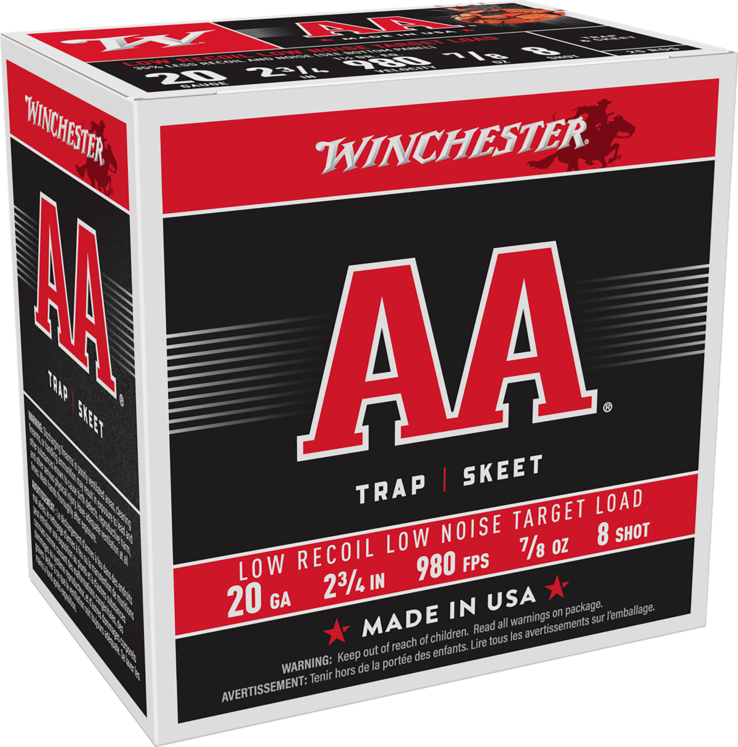 Winchester 20 Gauge 2.75 7/8 oz Subsonic 8 Shot 980 fps Ammo