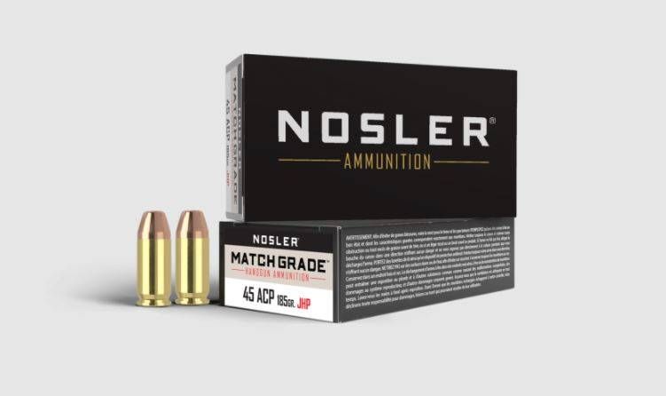 Nosler Nosler Match Grade Handgun 45 ACP Subsonic 185 Grain JHP