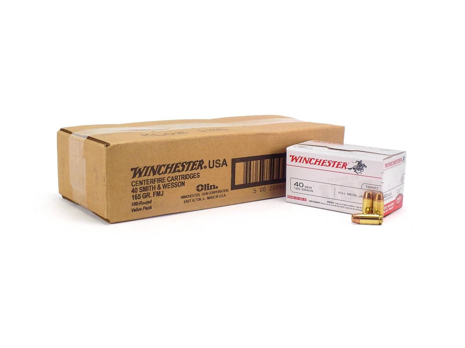Winchester Winchester 40 S&W 165 Grain FMJ (Case)