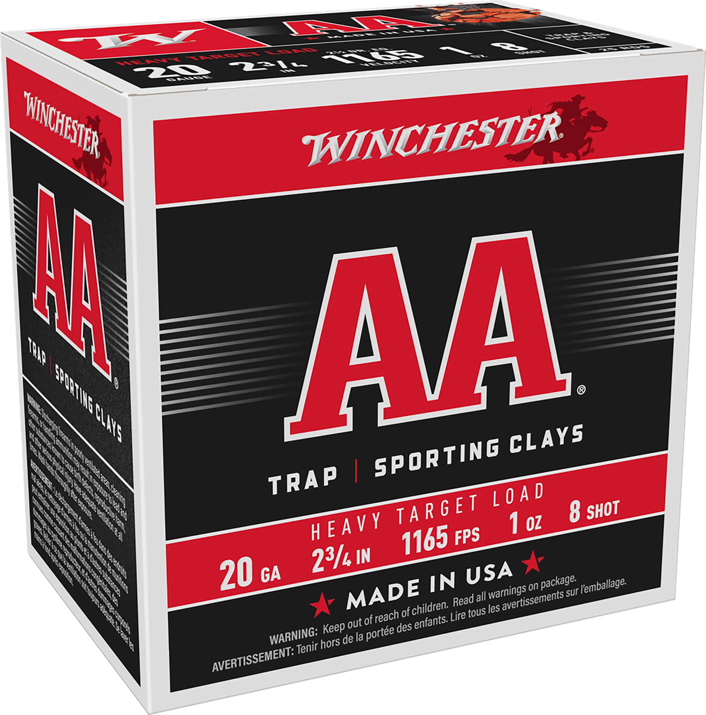 Winchester AA 20 Gauge 2.75 1 oz 8 Shot Ammo