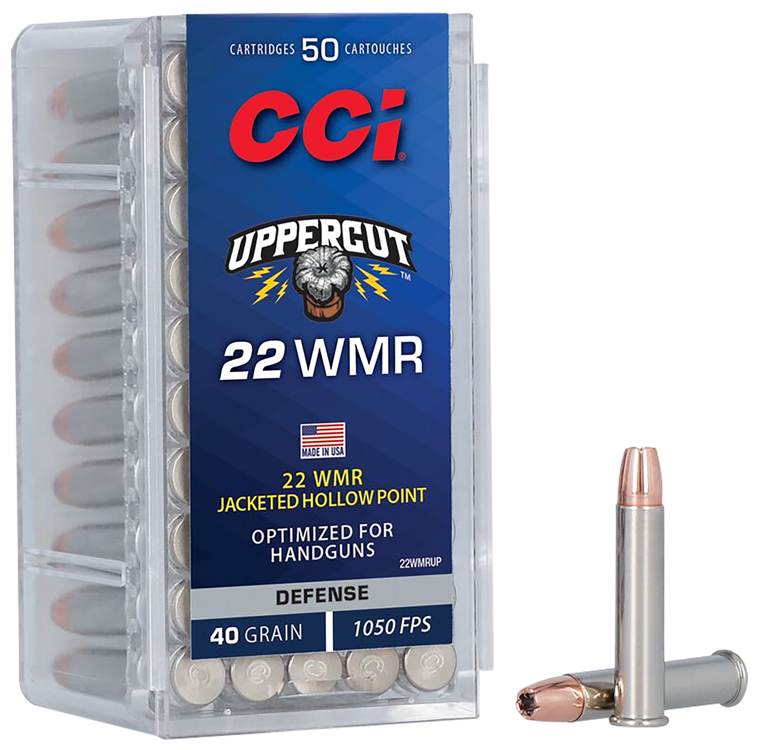 CCI Uppercut 22 WMR 40 gr JHP Ammo