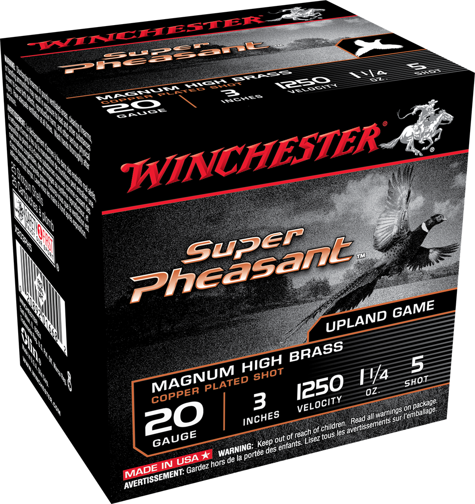 Winchester 20 Gauge 3 1-1/4 oz 5 Shot Copper-Plated Lead 1250 fps Ammo