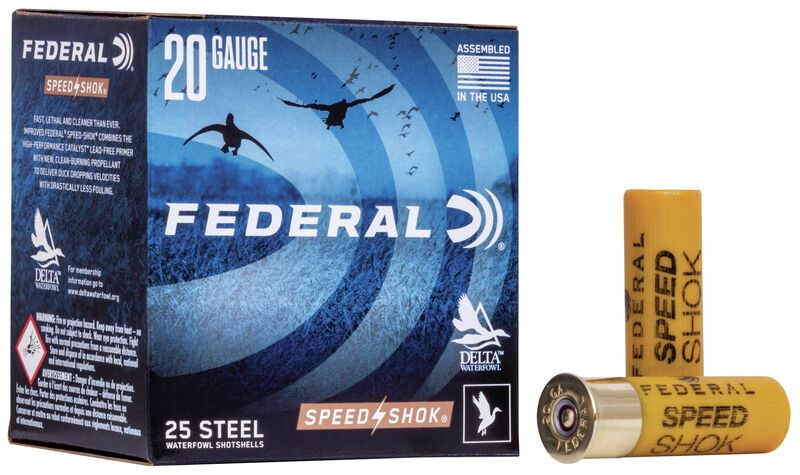 Federal Speed-Shok 20 Gauge 2.75 3/4 oz 236 Pellet Steel 6 Shot Ammo