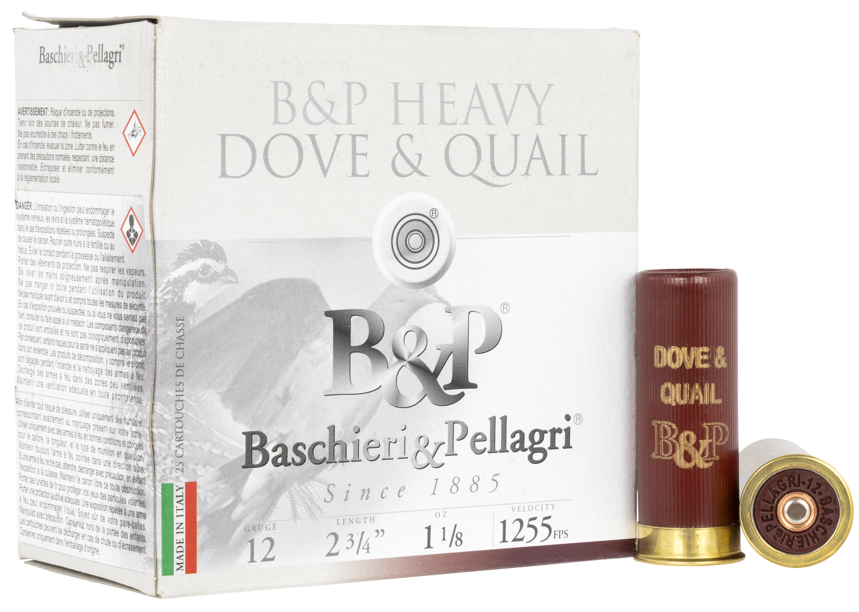 B&P 12 Gauge 2.75 1-1/8 oz 8 Shot 1255 fps Ammo