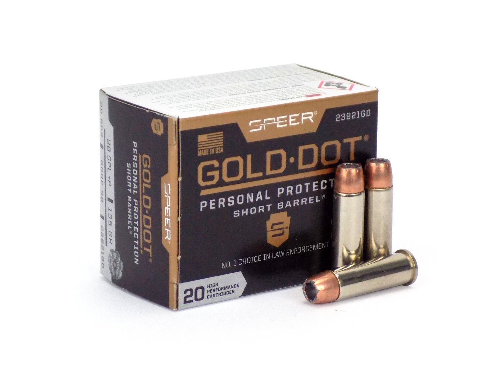 Speer Gold Dot Short-Barrel .38 Special +P 135 Gr JHP | 38 Special