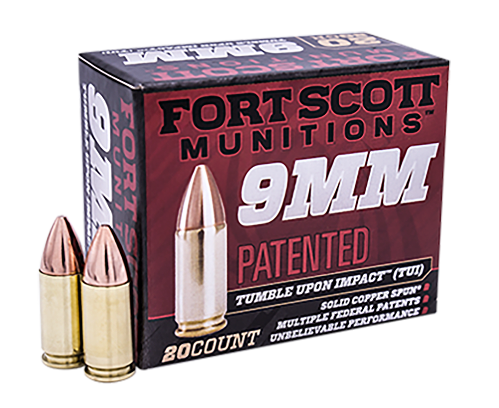 Fort Fort Scott Munitions Tumble Upon Impact 9mm 80 Grain Solid Copper Spun 9MM080SCVNIC (Box)