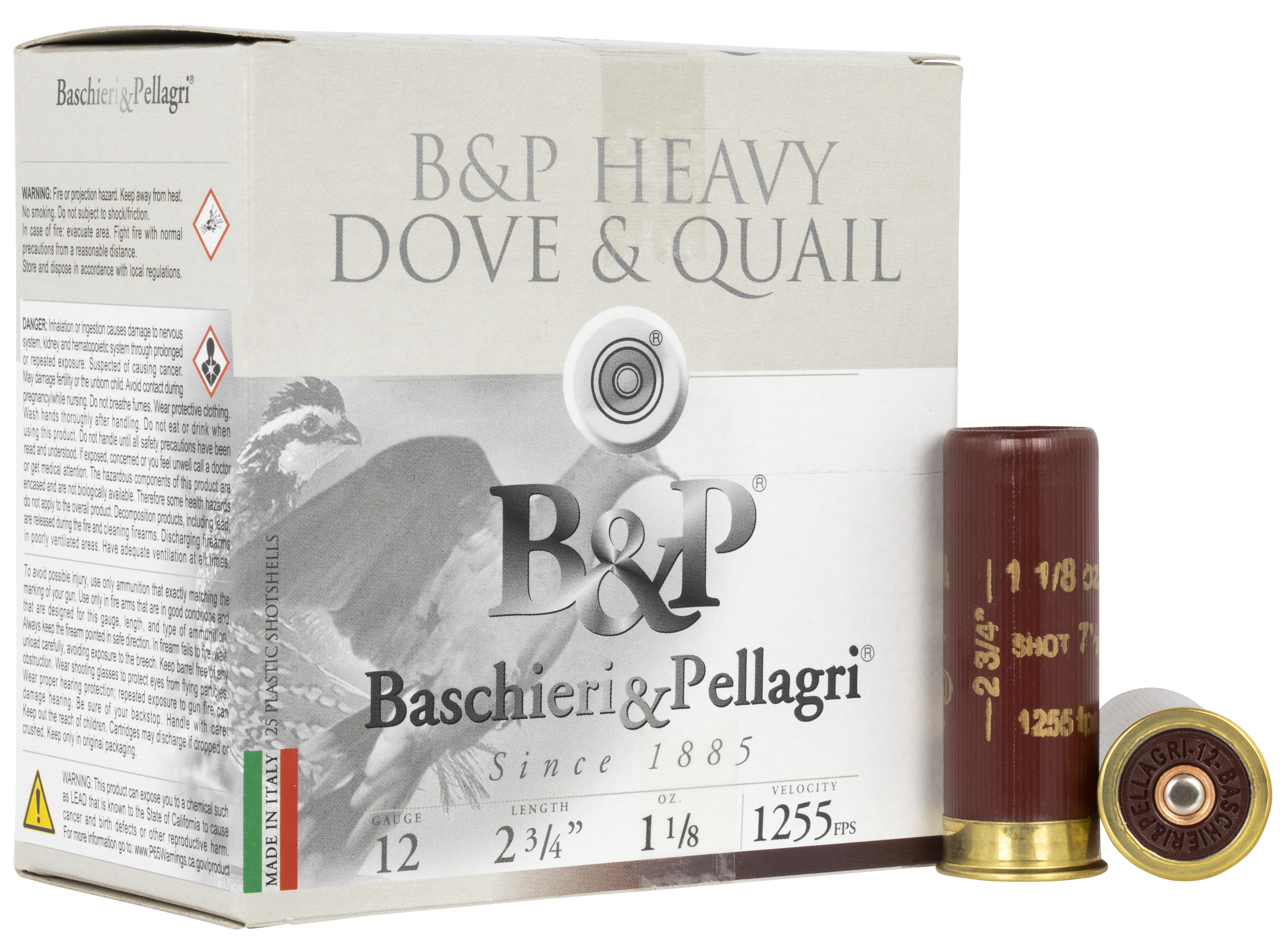 B&P 12 Gauge 2.75 1-1/8 oz 7.5 Shot 1255 fps Ammo