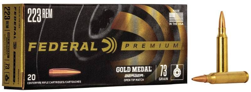 Federal Ammunition Federal Gold Medal 223 Remington 73 Grain Berger BT Target
