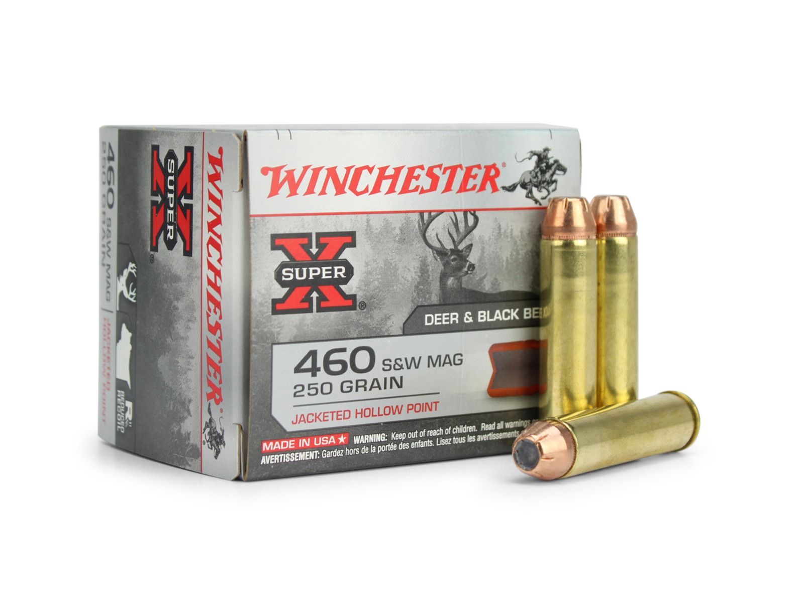 Winchester Super-X 460 S&W Mag 250 Gr JHP | Ammunition Depot