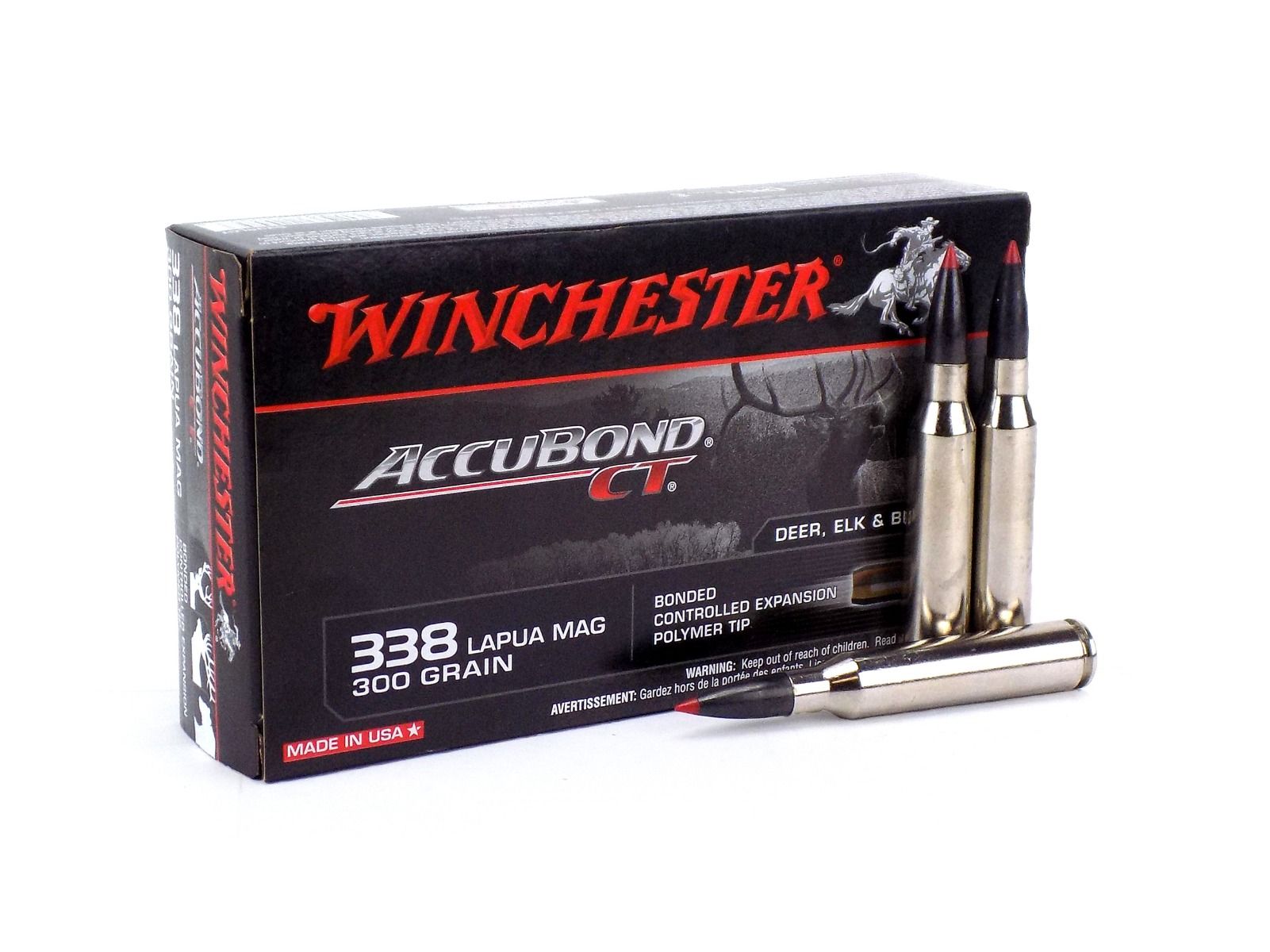 Winchester AccuBond CT .338 Lapua 300 Grain Polymer Tip | 338