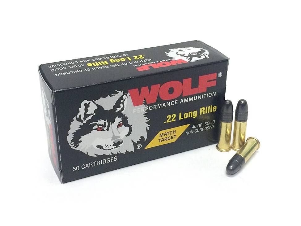 Wolf Wolf Match Performance .22 LR 40 Grain Target Solid RN (Box)