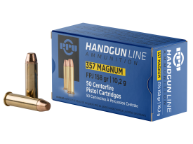 PPU Handgun 357 Mag 158 Gr Flat Point Jacketed (Box)