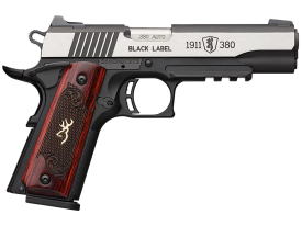 Browning 1911-380 380 ACP 4.25 8+1 Matte Black Rosewood Grips