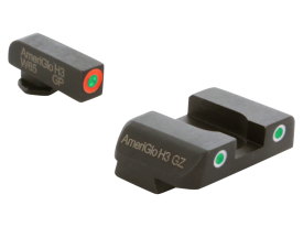 AmeriGlo Custom Classic Glock Sight Set Green Orange Outline