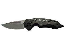 Xcaliber - 728881687621 - Switch Blade 2.41 Folding Drop Point Black Knife