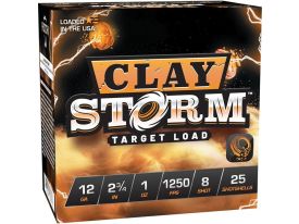 Fiocchi Clay Storm 12CS1X8 12 Gauge 2 3/4'' 1 oz. 8 Shot Ammo