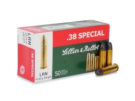 SB38A Sellier & Bellot 38 Special 158 Gr FMJ 50 Round Box