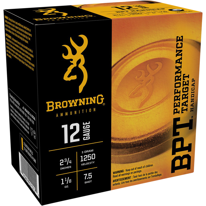 Browning Ammo Bpt Performance Target 12 Gauge 2.75 1 1/8 oz 7.5 Shot B193641227 Browning Ammo Bpt Performance Target 12 Gauge 2.75 1 1/8 oz 7.5 Shot B193641227