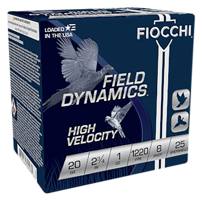 Fiocchi Field Dynamics 20 Gauge 2.75 1 oz 8 Shot 20HV8