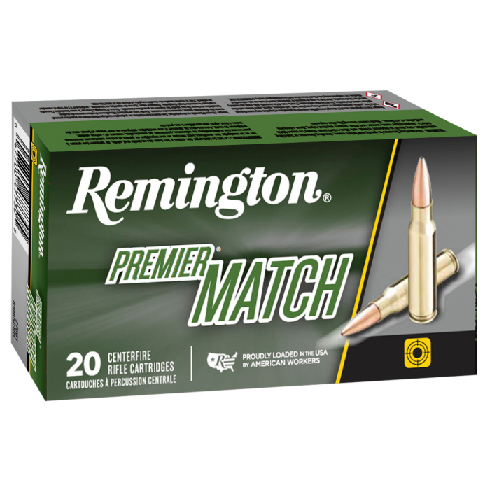 Remington Premier Match 223 Remington 52 Gr Hollow Point Boat-Tail