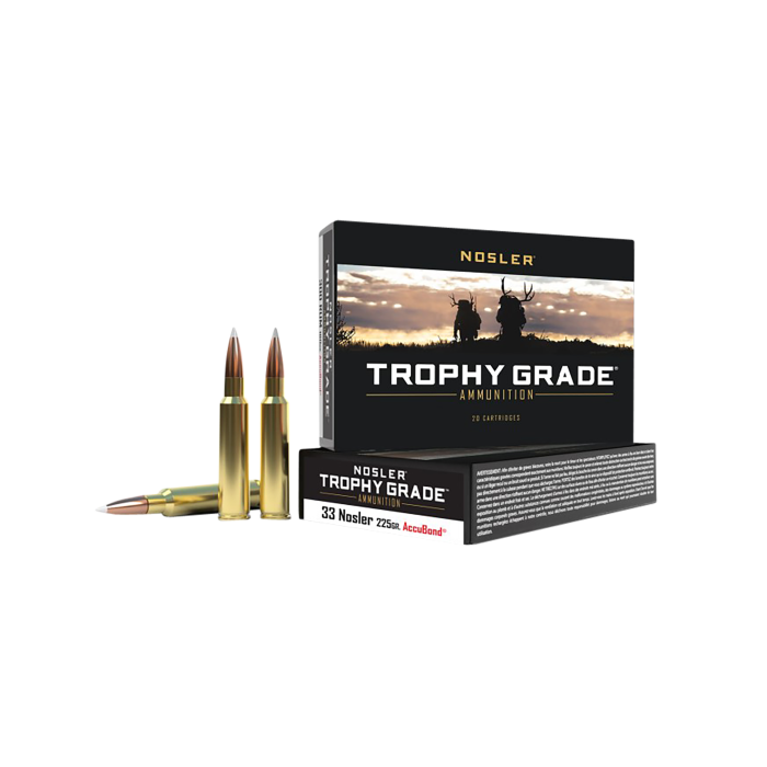 Nosler Trophy Grade 33 Nosler 225 Gr Nosler AccuBond Nosler Trophy Grade 33 Nosler 225 Gr Nosler AccuBond