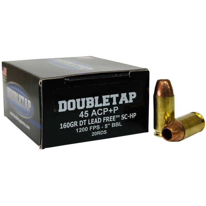 Doubletap Ammunition 45 ACP 160 Grain Lead Free Hollow Point 45A160XM