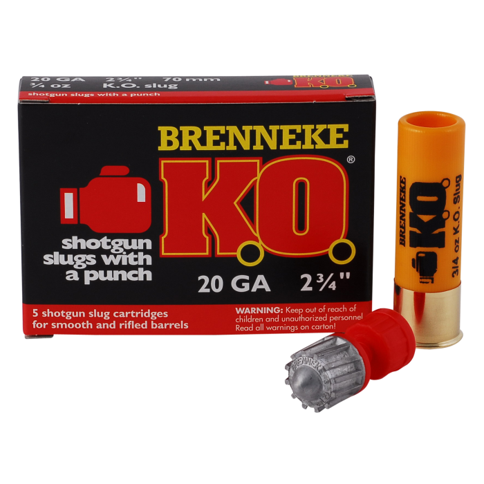 Brenneke K.o. 20 Gauge 2.75 3/4 oz Slug SL202KO