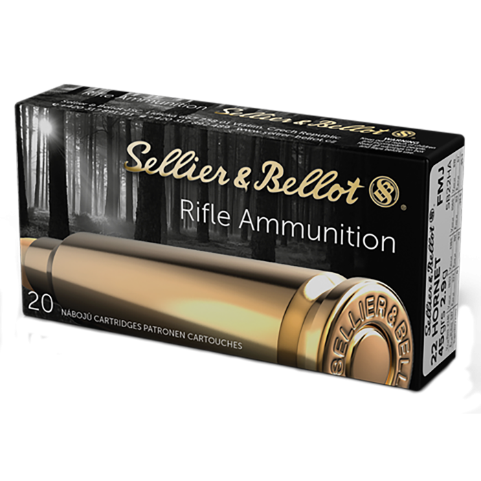 Sellier & Bellot Rifle 22 Hornet 45 Gr FMJ Sellier & Bellot Rifle 22 Hornet 45 Gr FMJ