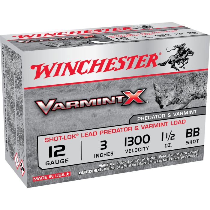 Winchester Varmint X 12 Gauge 3 1 1/2 oz BB Shot X123VBB Winchester Varmint X 12 Gauge 3 1 1/2 oz BB Shot X123VBB
