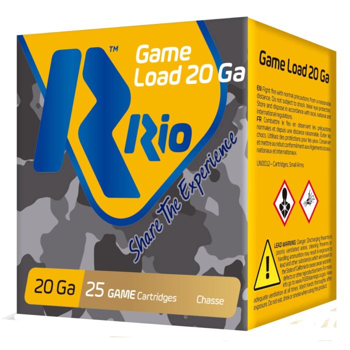 RC2075 RIO Game Load 20 Gauge 2.75" 1oz 7.5-Shot RC2075 RIO Game Load 20 Gauge 2.75" 1oz 7.5-Shot