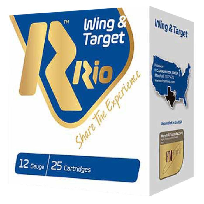 WT2875 RIO Wing & Target 12 Ga 2.75" 1 oz 7.5 Shot  WT2875 RIO Wing & Target 12 Ga 2.75" 1 oz 7.5 Shot