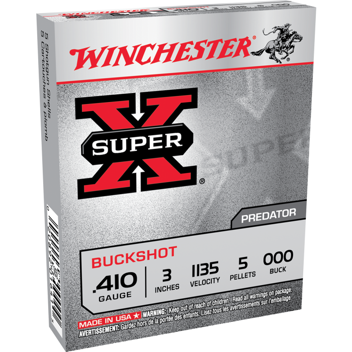 Winchester Super X 410 Gauge 3 5 Pellets 000 Buck XB413 Winchester Super X 410 Gauge 3 5 Pellets 000 Buck XB413