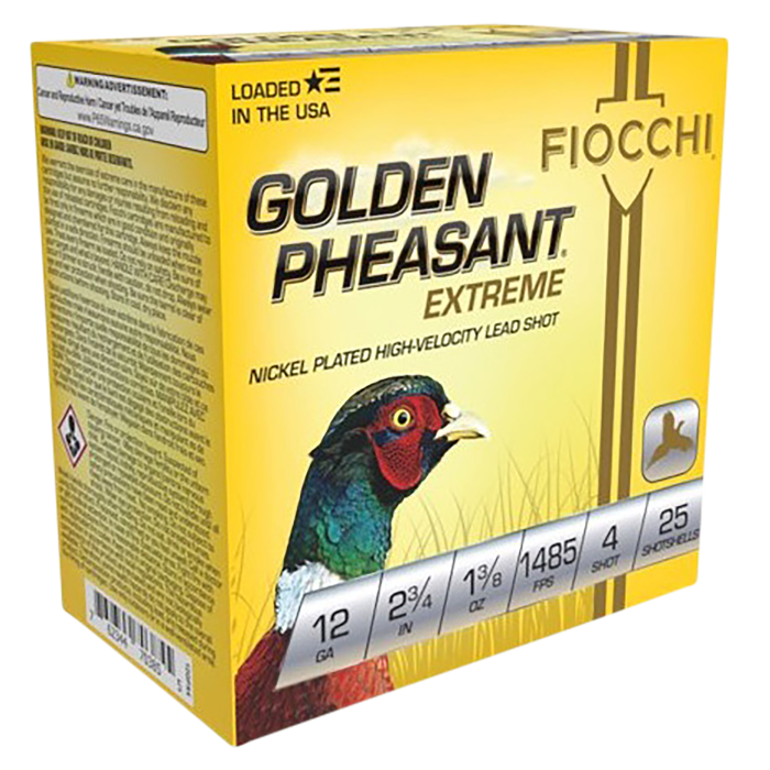 Fiocchi Golden Pheasant 12 Gauge 2.75 1-3/8 oz 4 Shot