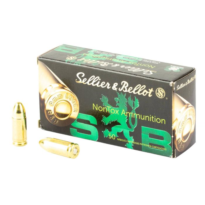 Sellier  amp  Bellot 9mm 124gr Total Full Metal Jacket Ammunition  50 Rounds 