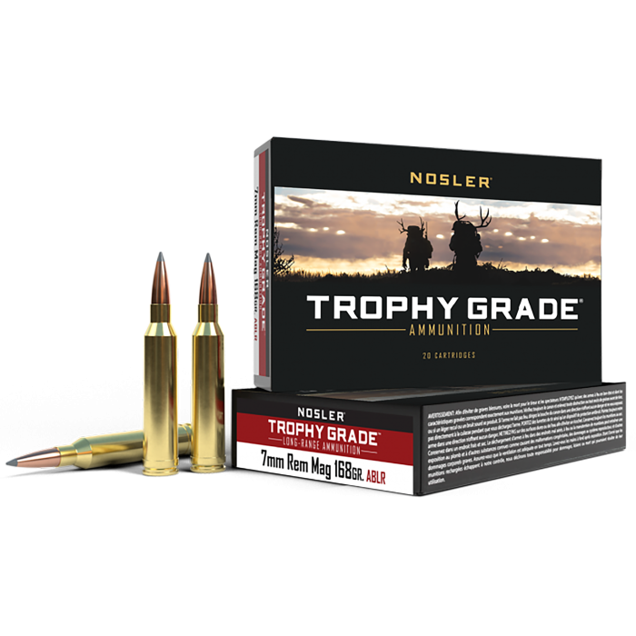 Nosler Trophy Grade 7mm Rem Mag 168 Gr Nosler Spitzer AccuBond Long Range