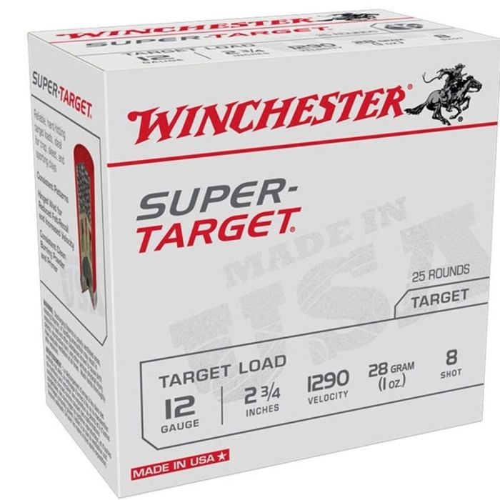 Winchester Super-target 12 Gauge 2.75 1 oz 8 Shot Ammo
