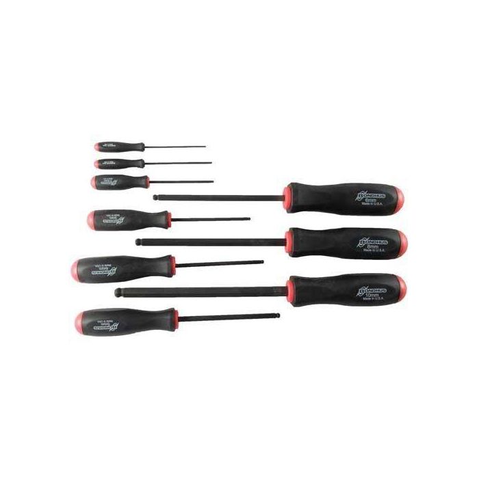 Bondhus 9 Piece Metric Hex Screwdriver Set 1 5Mm 10Mm 10699