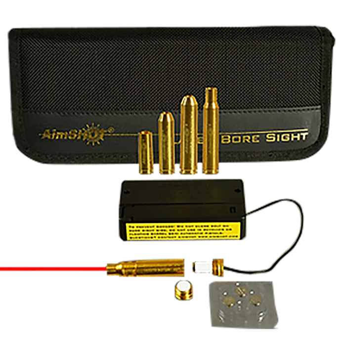 AimSHOT Multi-Caliber Red Laser Bore Sight Kit with External Battery Pack